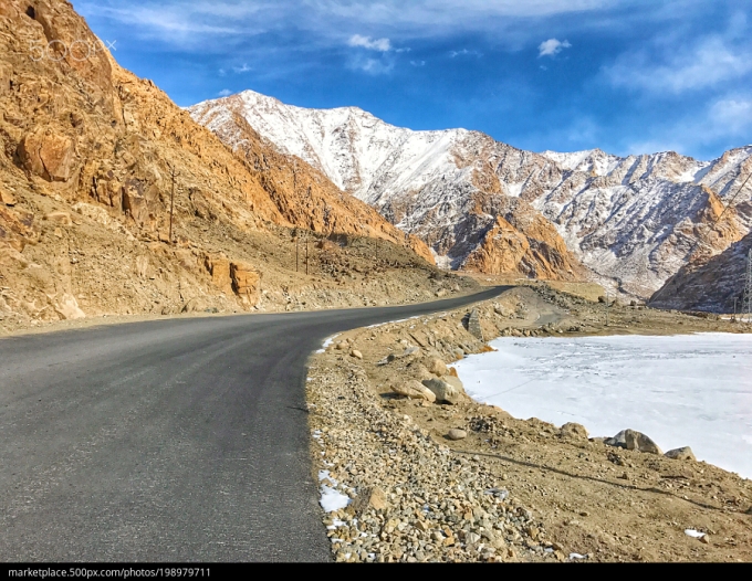 500px Photo ID: 198979711 - Road trip on a strip like this along with the frozen Indus River is something which you can only experience in winters in Ladakh.